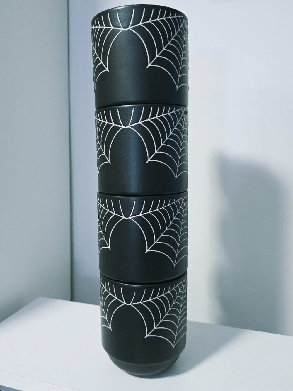 Cobwebs & Cauldrons Spiderweb stacked mugs - Picture 4 of 7